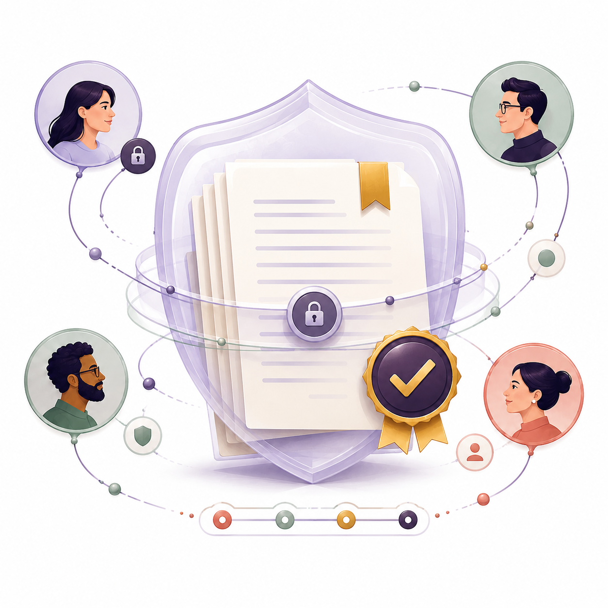 Protected manuscript connected to a curated network of authorised readers.